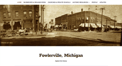 Desktop Screenshot of fowlervillehistory.org