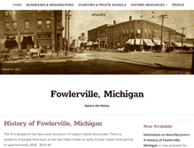 Tablet Screenshot of fowlervillehistory.org